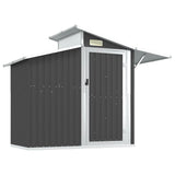 Vidaxl Garden Shed 270x130x208,5 cm verzinkte Stahl -Anthrazitfarbe