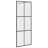 Vidaxx begehbare Duschabtrennung 80x195 cm ESG-Glas transparent und schwarz