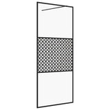 Vidaxl Walk-in Duschwand 80x195 cm ESG-Glas transparent und schwarz