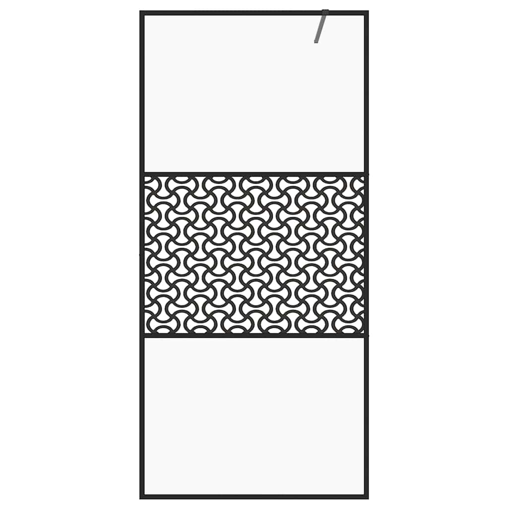 Vidaxl Walk-in Duschwand 80x195 cm ESG-Glas transparent und schwarz