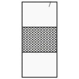 Vidaxl Walk-in Duschwand 80x195 cm ESG-Glas transparent und schwarz