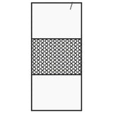 Vidaxl Walk-in Duschwand 80x195 cm ESG-Glas transparent und schwarz
