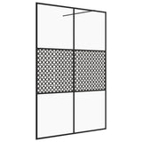 Vidaxl begehete Duschwand 140x195 cm ESG-Glas transparent und schwarz