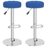 Vidaxl barkrukken 2 st stof blauw