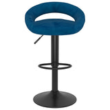 Vidaxl barkrukken 2 st fluweel blauw
