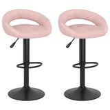 Vidaxl barkrukken 2 st fluweel roze