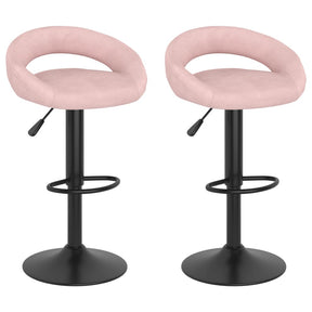 Vidaxl barkrukken 2 st fluweel roze