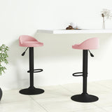 Vidaxl barkrukken 2 st fluweel roze