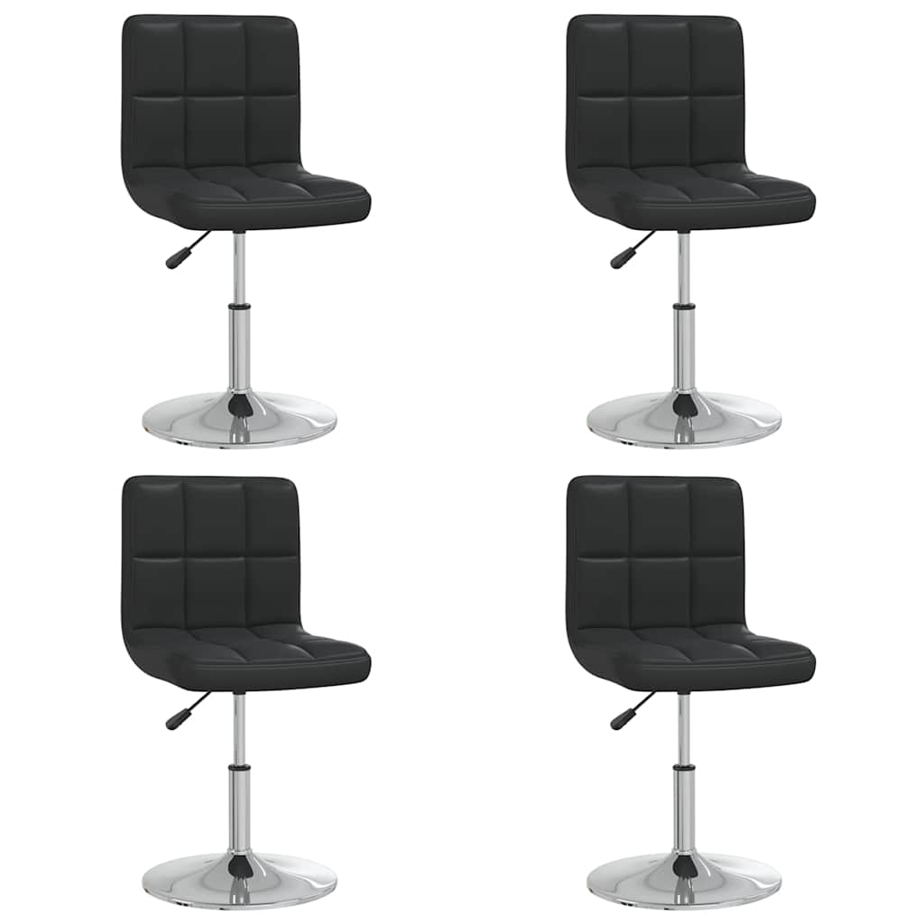 Vidaxl eetkamerstoelen 4 st kunstleer zwart