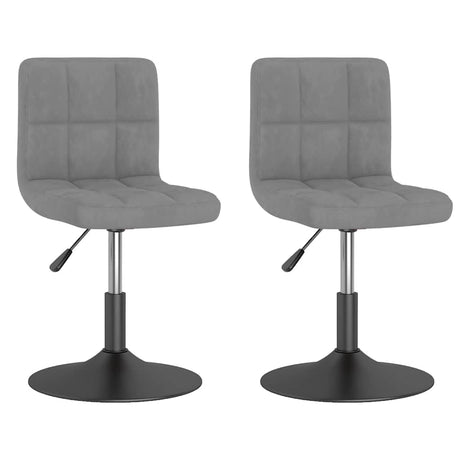 Vidaxl eetkamerstoelen draaibaar 2 st fluweel lichtgrijs