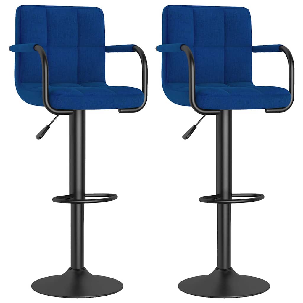 Vidaxl barkrukken 2 st stof blauw