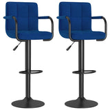 Vidaxl barkrukken 2 st stof blauw