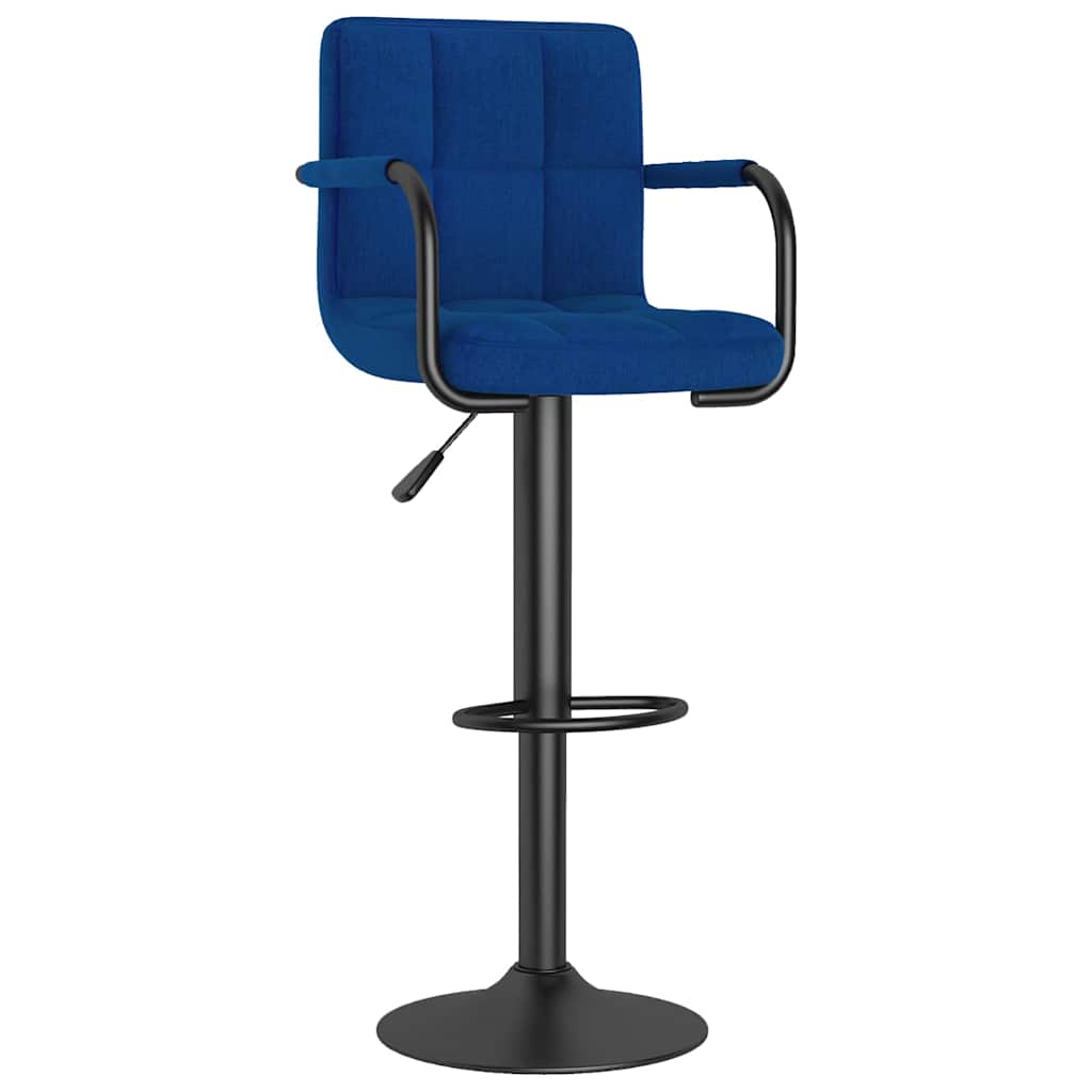 Vidaxl barkrukken 2 st stof blauw