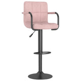 Vidaxl barkruk fluweel roze