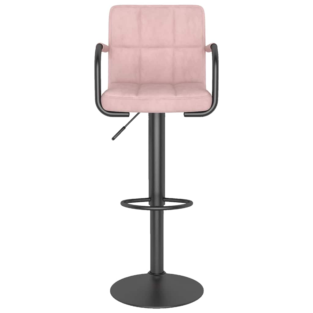 Vidaxl barkruk fluweel roze