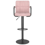 Vidaxl barkruk fluweel roze