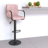 Vidaxl barkruk fluweel roze