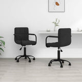 Vidaxl eetkamerstoelen draaibaar 2 st fluweel zwart