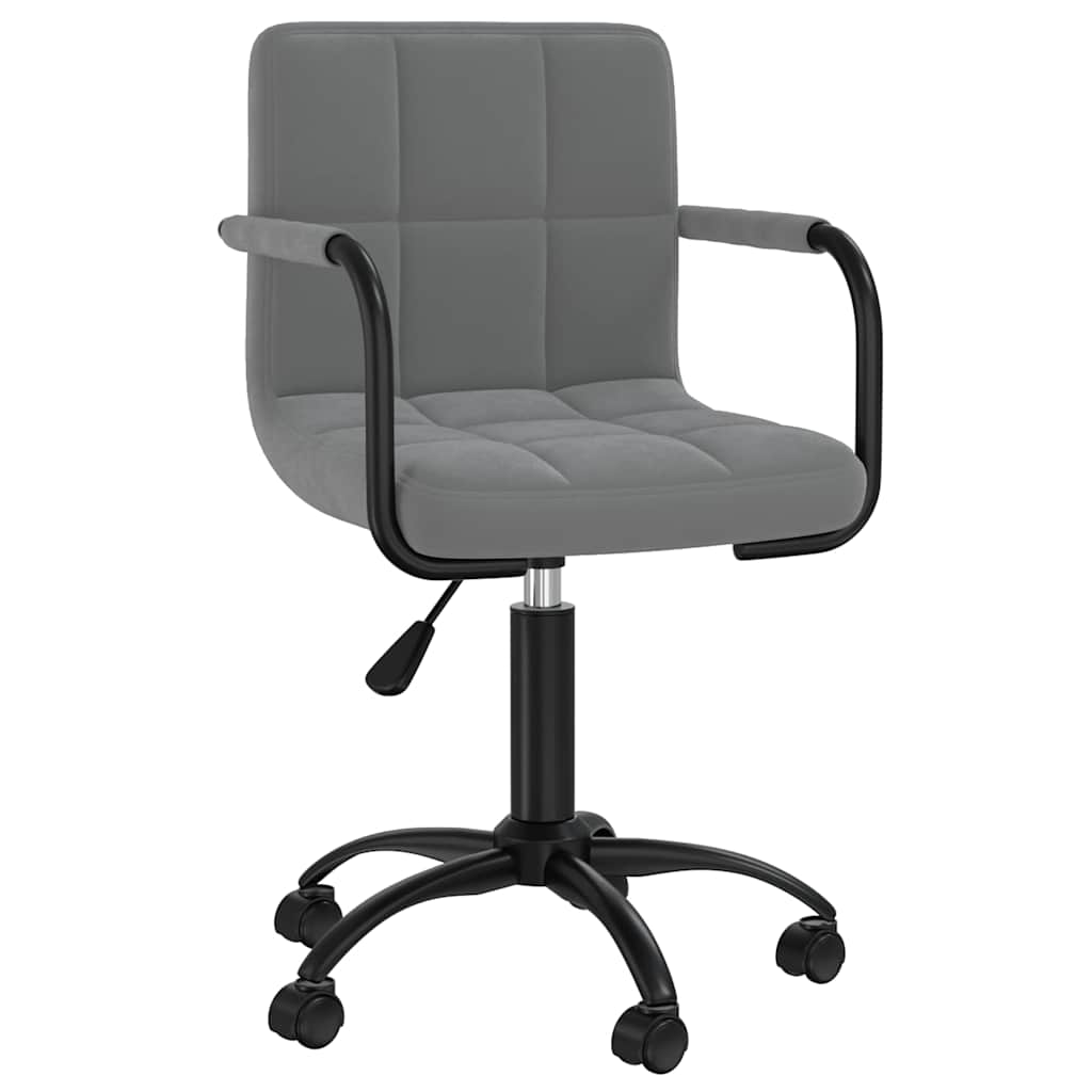 Vidaxl eetkamerstoelen draaibaar 2 st fluweel donkergrijs