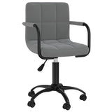 Vidaxl eetkamerstoelen draaibaar 2 st fluweel donkergrijs