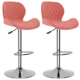Vidaxl barkrukken 2 st fluweel roze