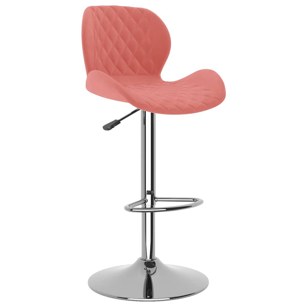 Vidaxl barkrukken 2 st fluweel roze