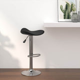 Vidaxl barkruk verchroomd staal en kunstleer zwart