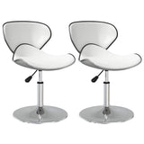 Vidaxl eetkamerstoelen 2 st kunstleer wit