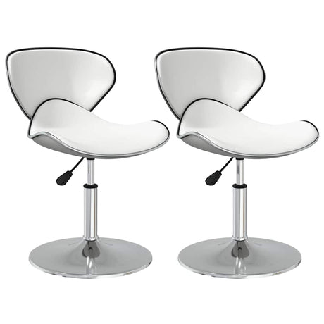 Vidaxl eetkamerstoelen 2 st kunstleer wit