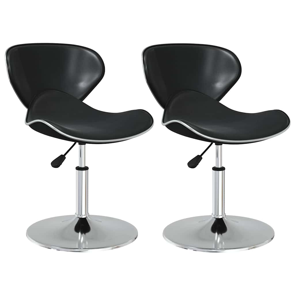 Vidaxl eetkamerstoelen 2 st kunstleer zwart