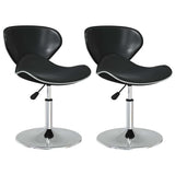 Vidaxl eetkamerstoelen 2 st kunstleer zwart
