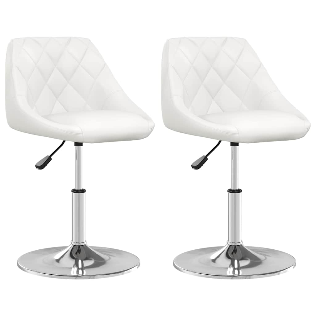 Vidaxl eetkamerstoelen 2 st kunstleer wit