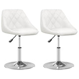 Vidaxl eetkamerstoelen 2 st kunstleer wit
