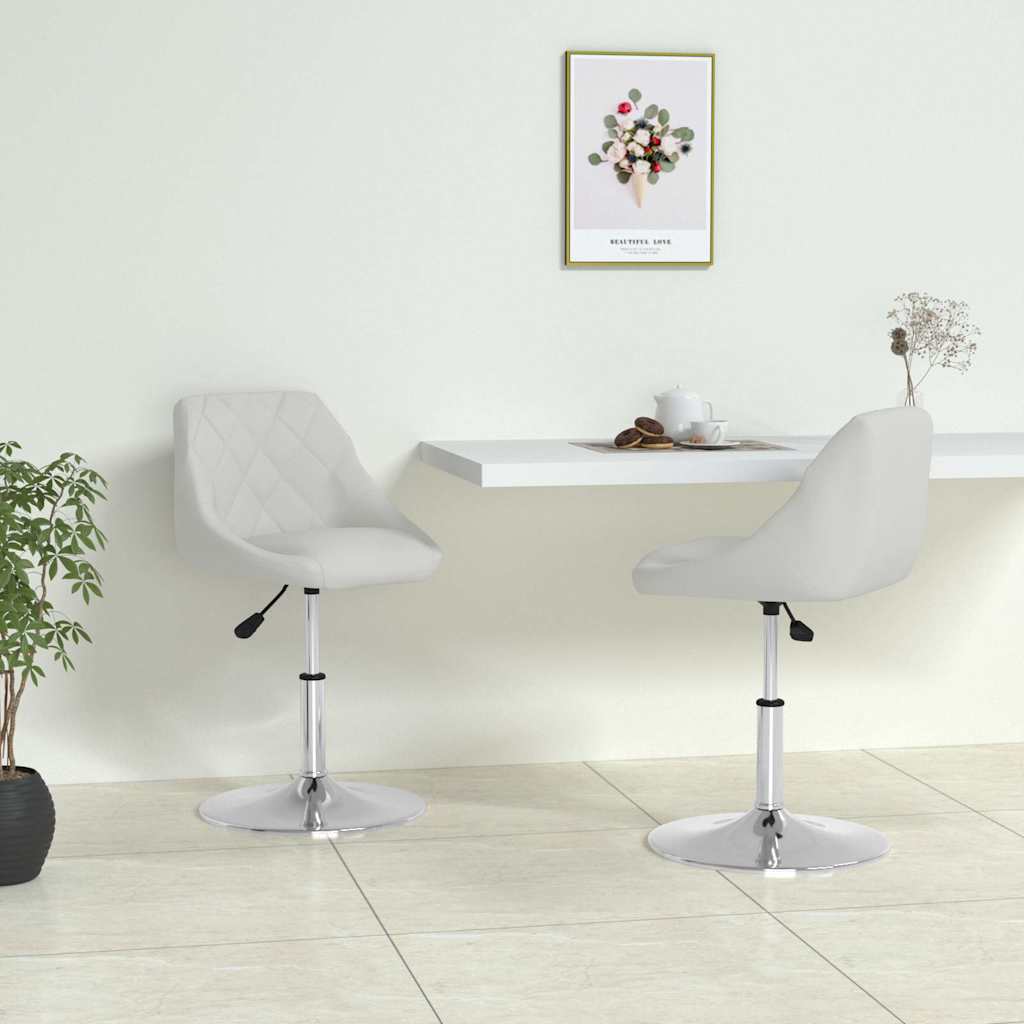 Vidaxl eetkamerstoelen 2 st kunstleer wit