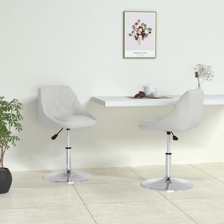Vidaxl eetkamerstoelen 2 st kunstleer wit