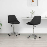 Vidaxl eetkamerstoelen draaibaar 2 st kunstleer zwart