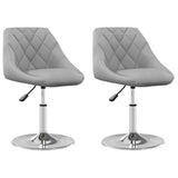 Vidaxl eetkamerstoelen draaibaar 2 st fluweel lichtgrijs