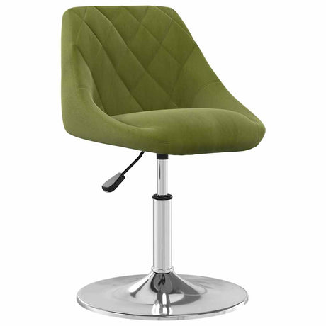 Vidaxl eetkamerstoelen draaibaar 2 st fluweel lichtgroen