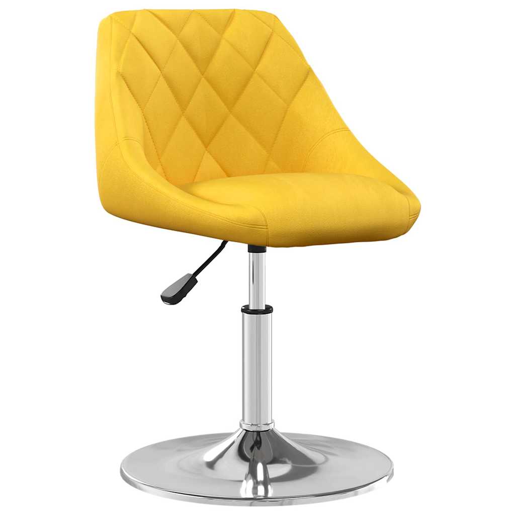 Vidaxl eetkamerstoelen draaibaar 2 st fluweel mosterdgeel