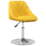 Vidaxl eetkamerstoelen draaibaar 2 st fluweel mosterdgeel
