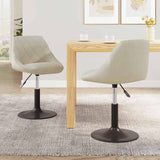 Vidaxl eetkamerstoelen draaibaar 2 st fluweel crèmekleurig