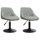 Vidaxl eetkamerstoelen draaibaar 2 st fluweel lichtgrijs