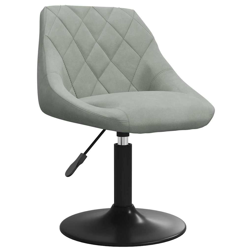 Vidaxl eetkamerstoelen draaibaar 2 st fluweel lichtgrijs
