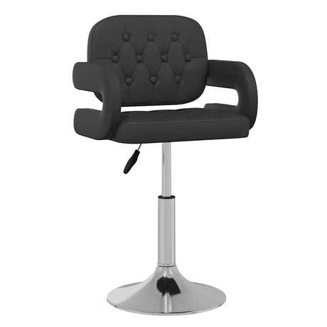 Vidaxl eetkamerstoelen draaibaar 2 st kunstleer zwart