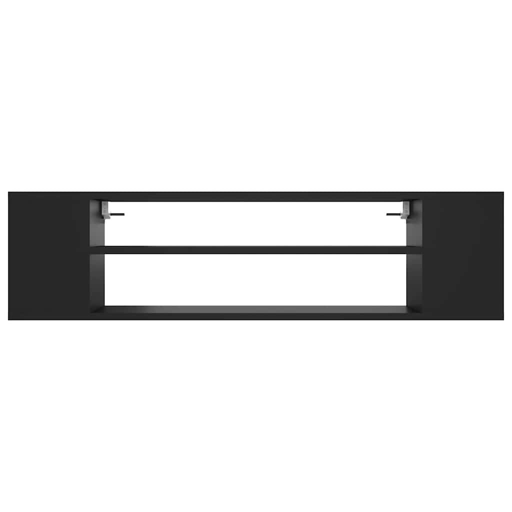 Vidaxl tv-hangmeubel 100x30x26,5 cm bewerkt hout zwart
