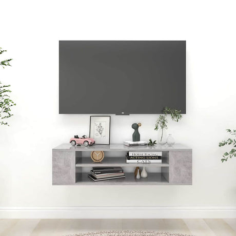Vidaxl tv-hangmeubel 100x30x26,5 cm bewerkt hout betongrijs