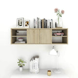 Vidaxl wandschap 102x30x29 cm bewerkt hout sonoma eikenkleurig
