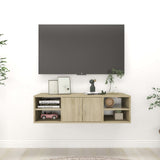 Vidaxl wandschap 102x30x29 cm bewerkt hout sonoma eikenkleurig