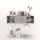 Vidaxl wandschap 102x30x29 cm bewerkt hout betongrijs