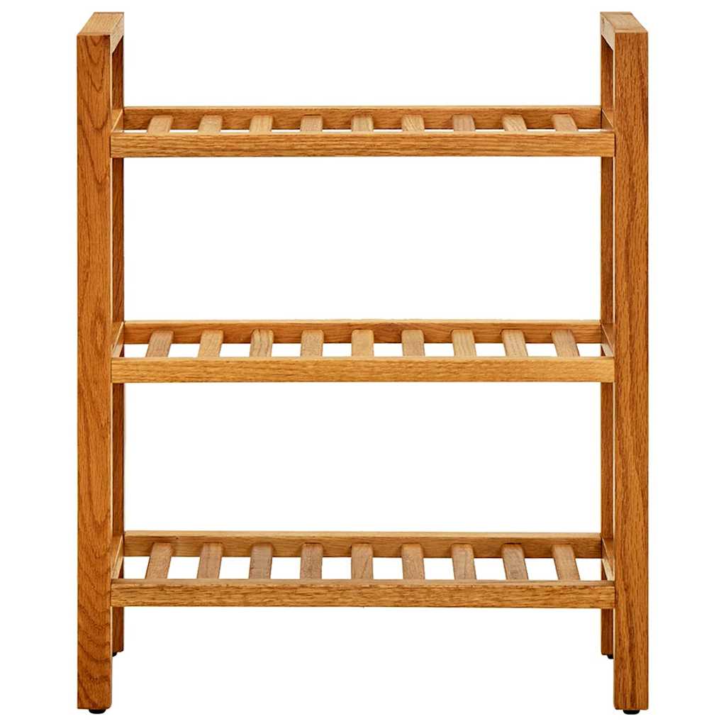 Vidaxl -Schuhregal mit 3 Regalen 50x27x60 cm Feststoff Eiche